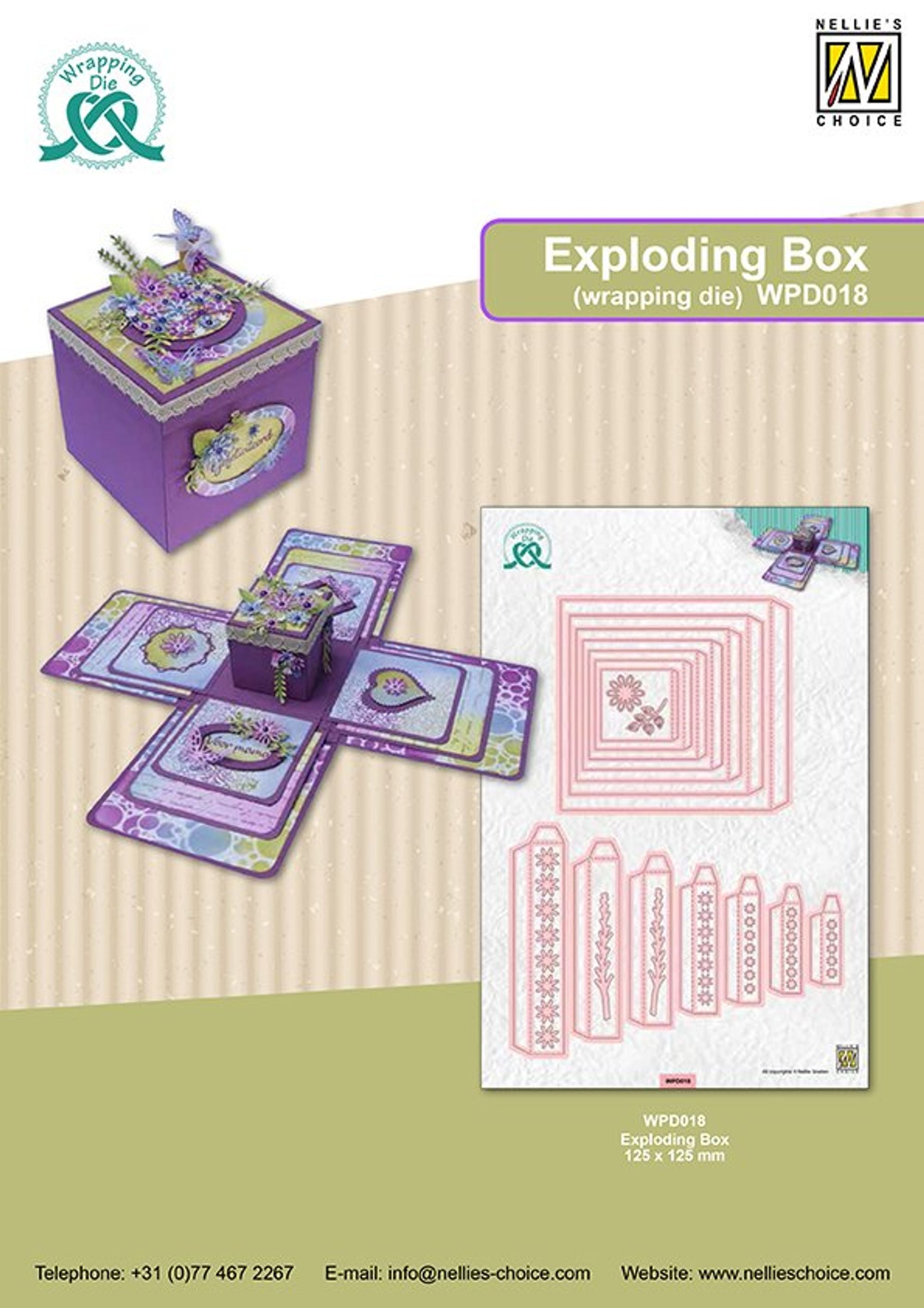 Nellie's Choice Wrapping Die Giftbox 18 - Exploding Box With Lid