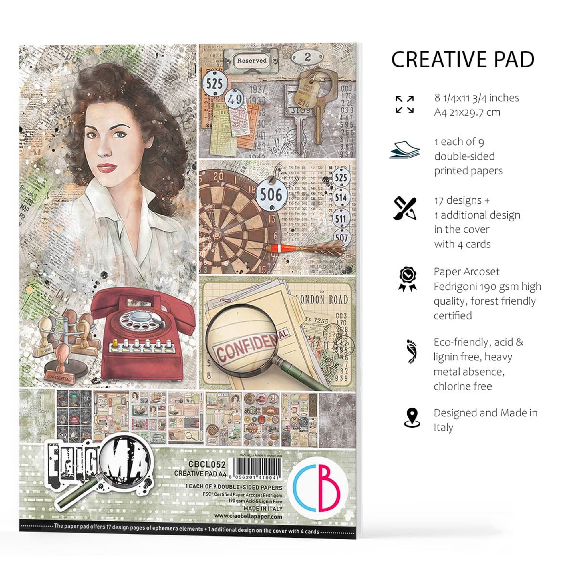 Ciao Bella Enigma Creative Pad A4 9/Pkg