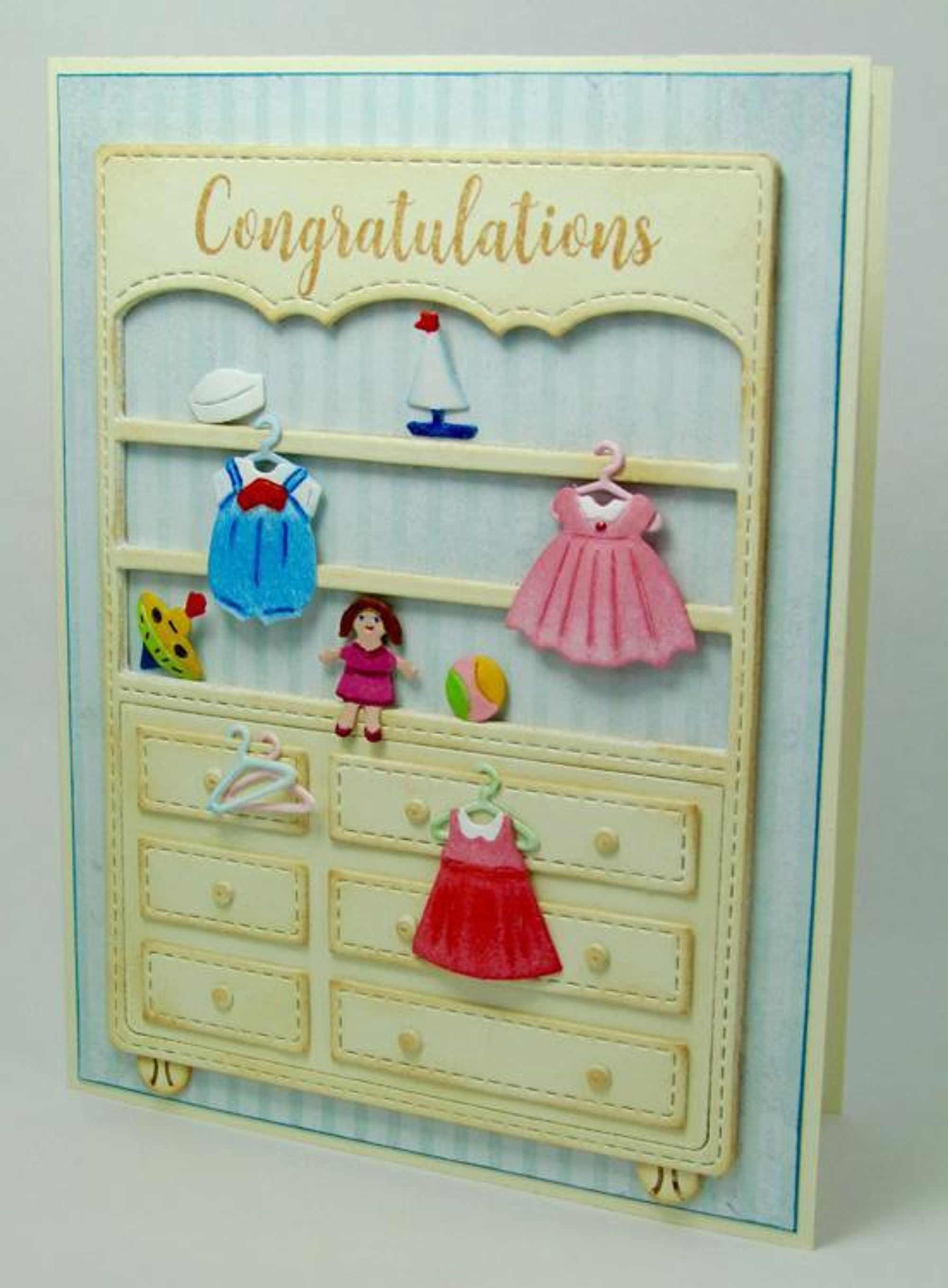 Frantic Stamper Precision Die - Baby Wardrobe Card Panel