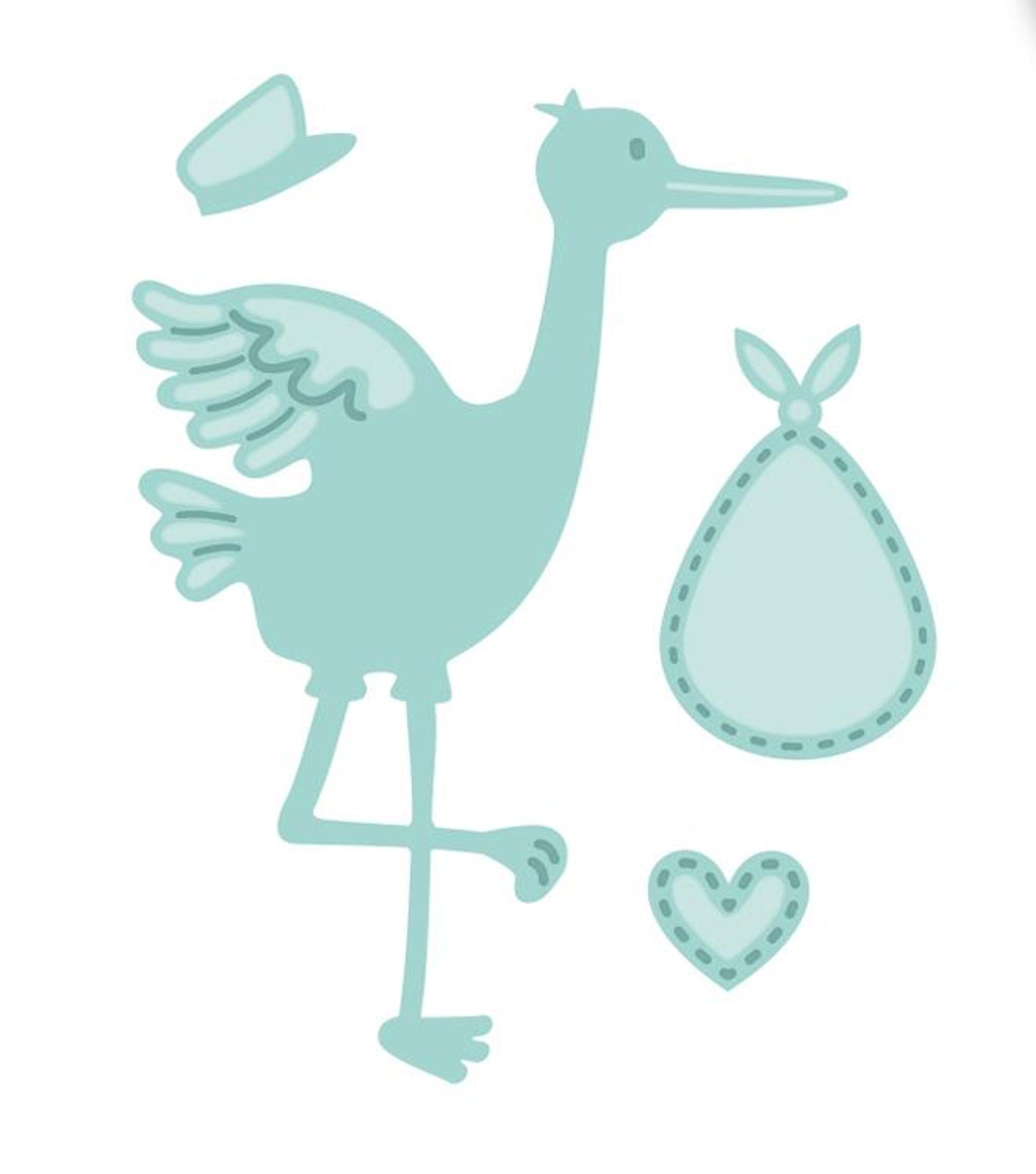 New Arrival Collection Stork and Baby Die