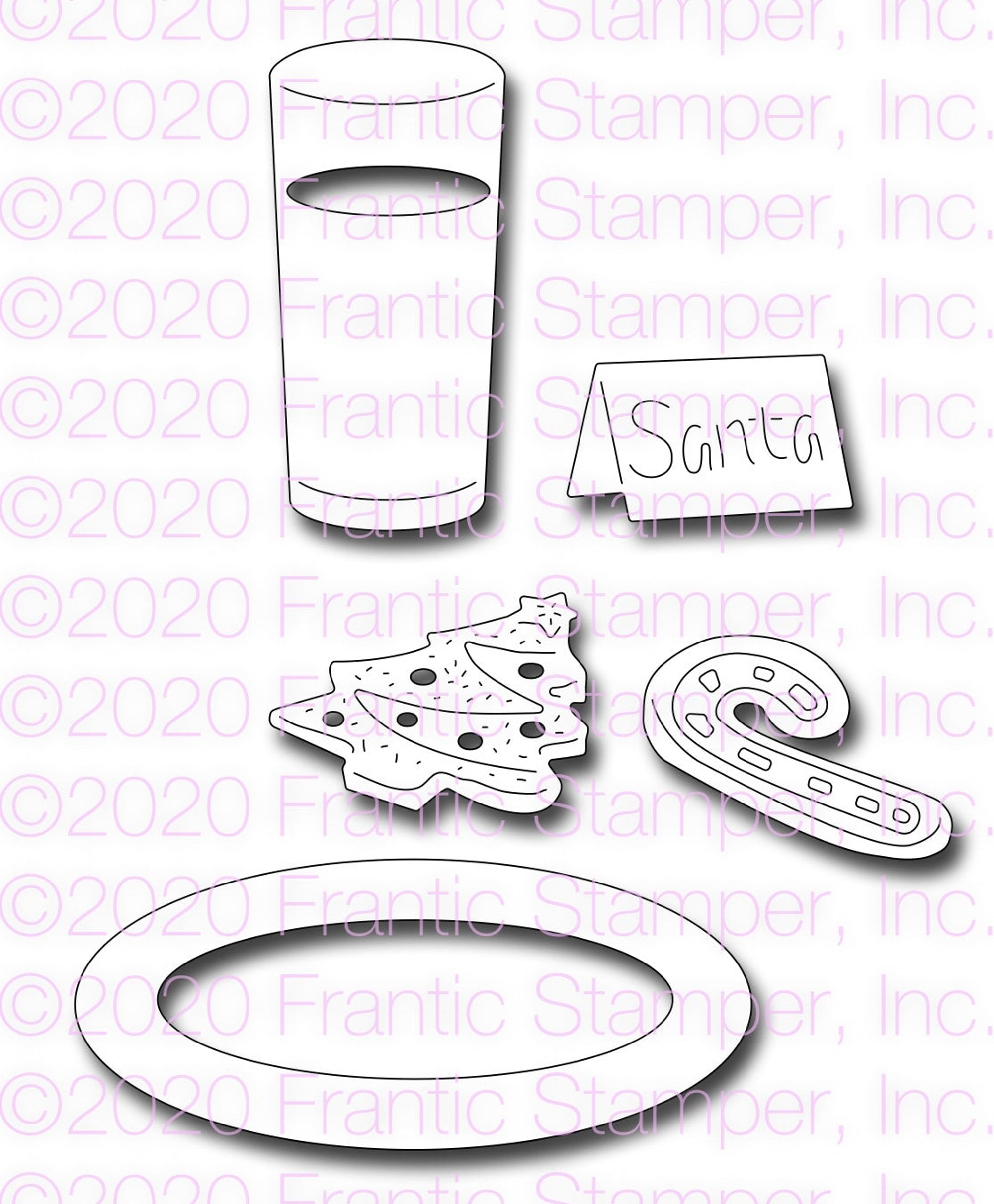Frantic Stamper Precision Die - Cookies for Santa