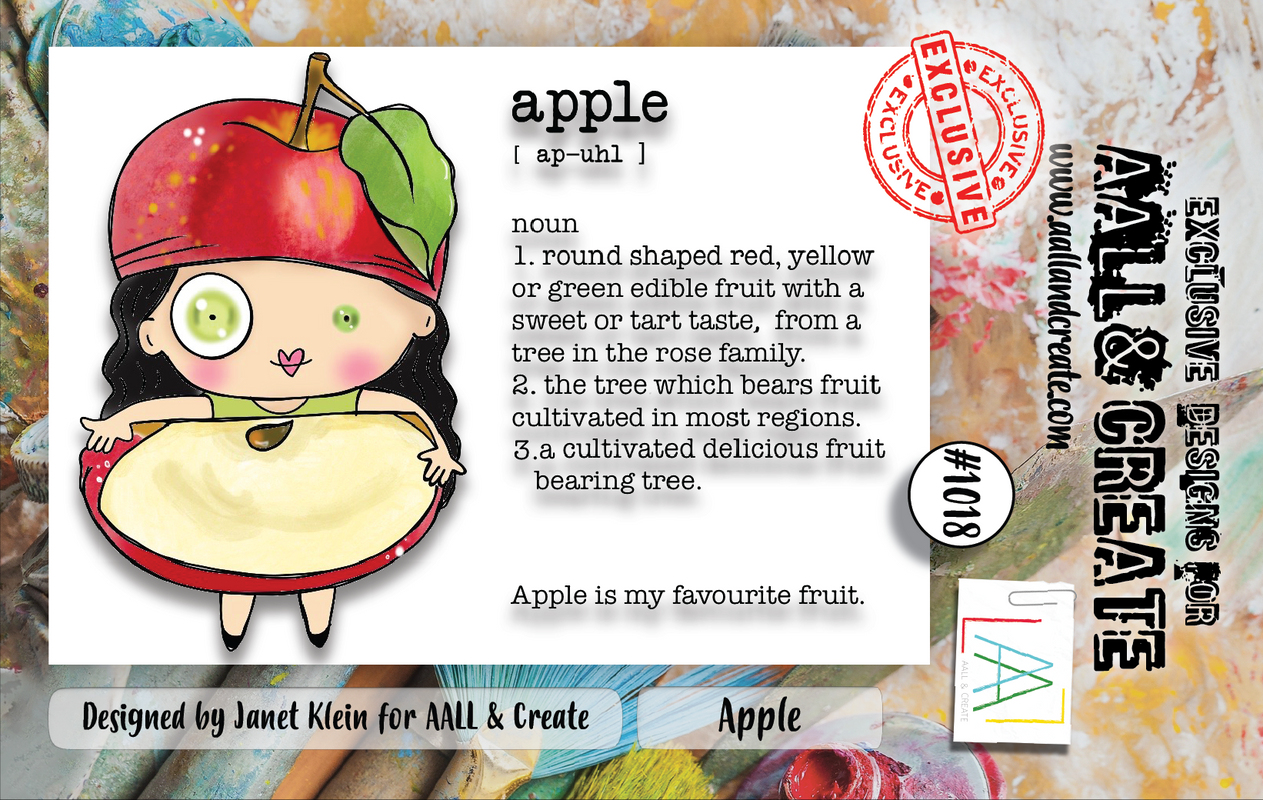 AALL and Create #1018 - A7 Stamp Set - Apple