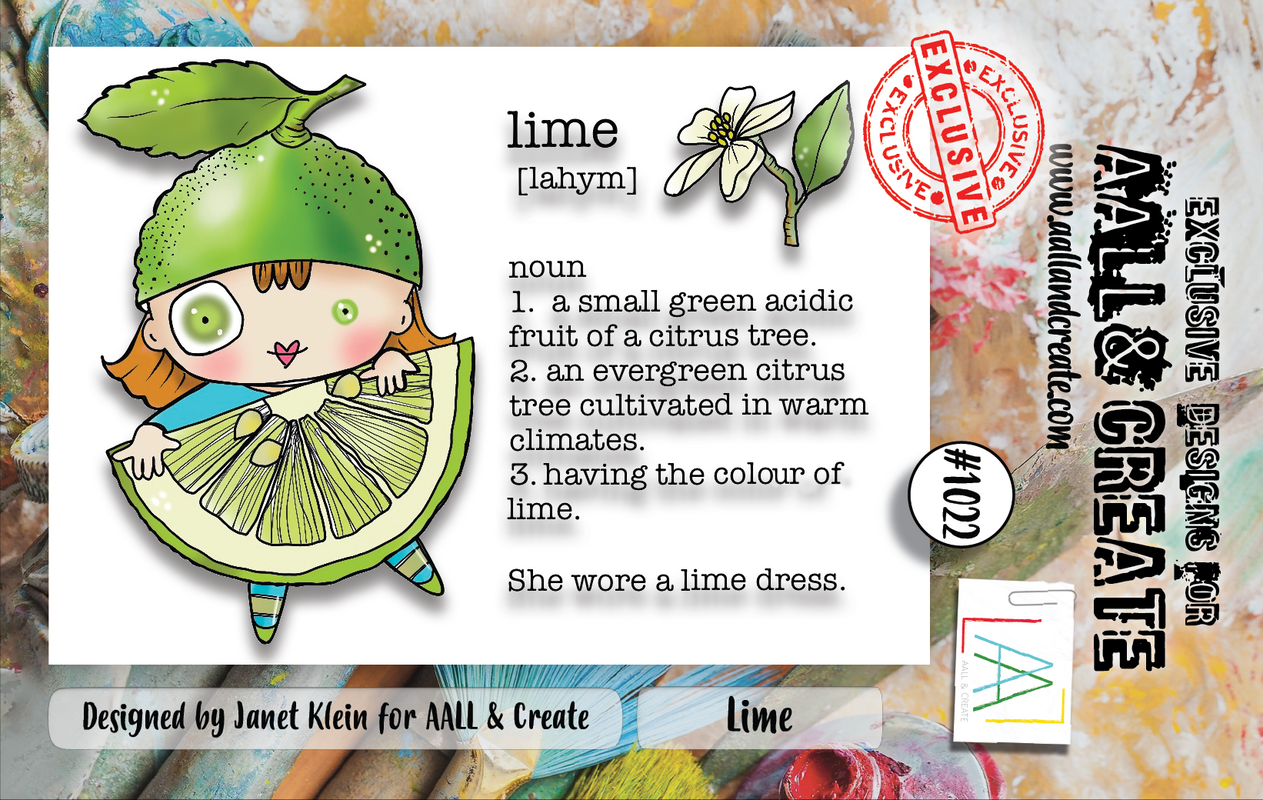 AALL and Create #1022 - A7 Stamp Set - Lime