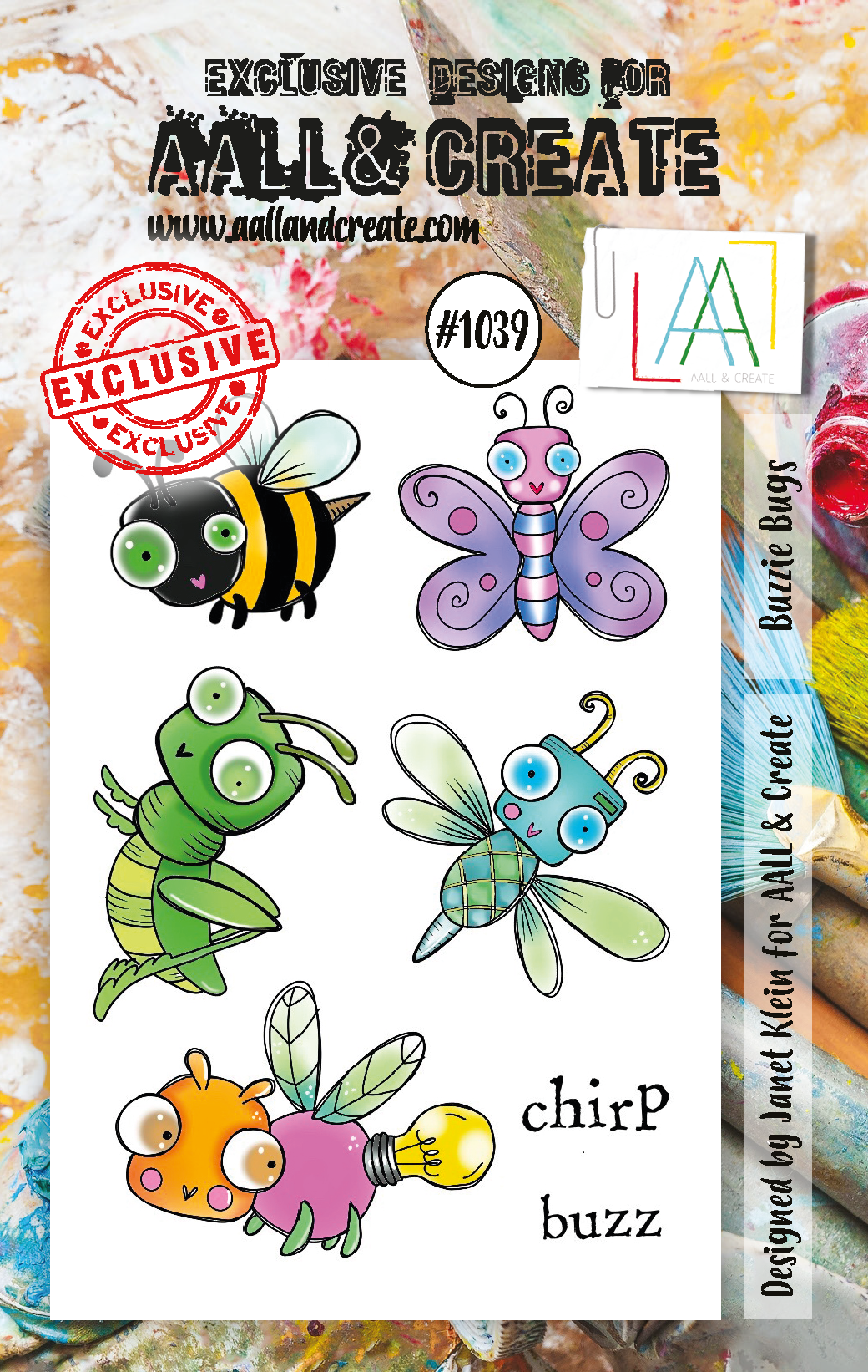 AALL and Create  A7 Stamp Set - 1039 - Buzzie Bugs