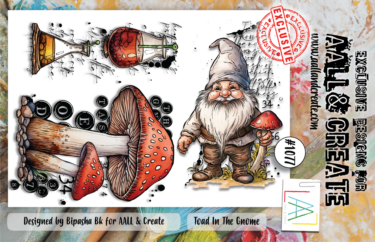 AALL and Create #1077 - A6 Stamp Set - Toad In The Gnome