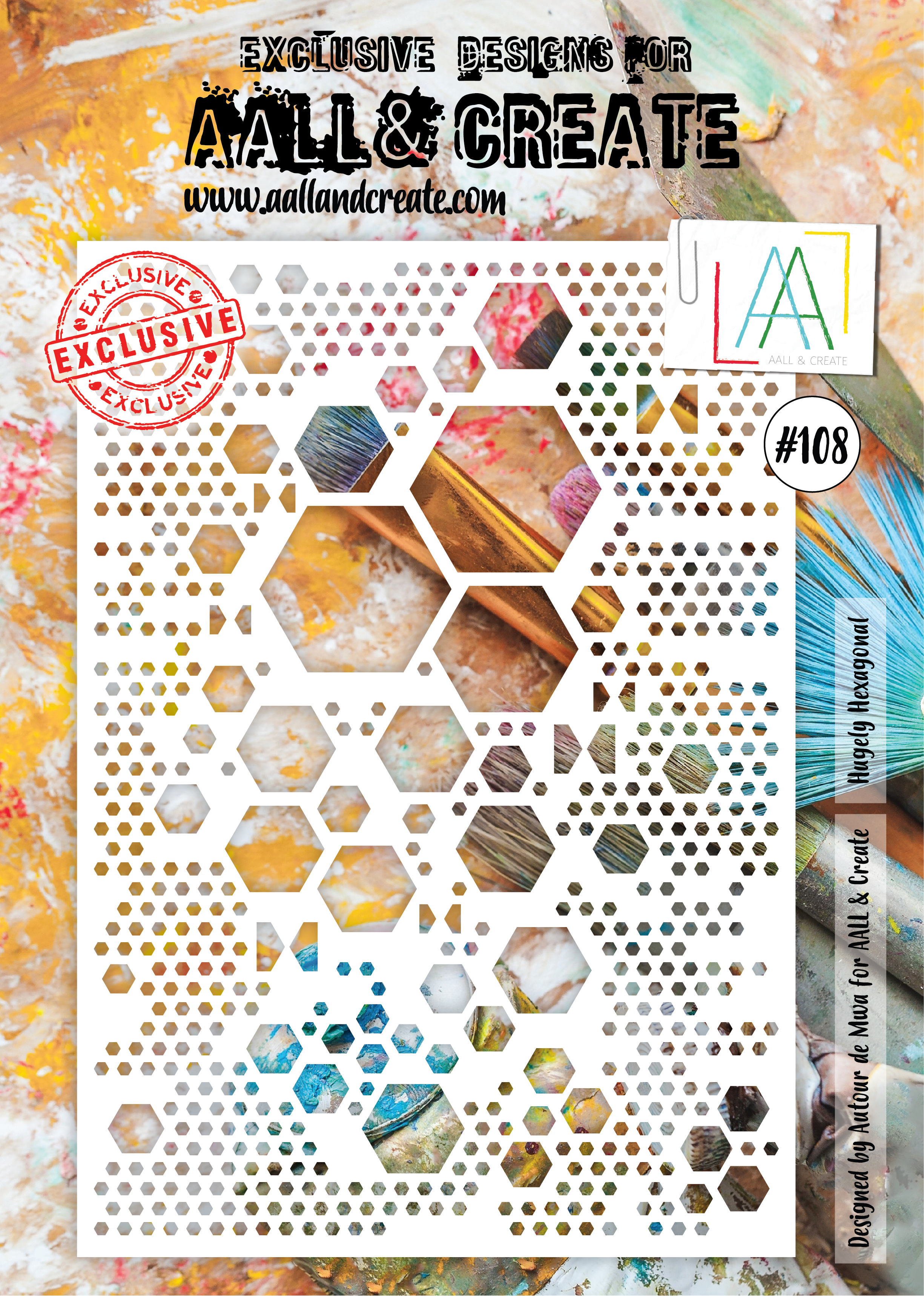 AALL and Create Stencil - 108 - Hugely Hexagonal