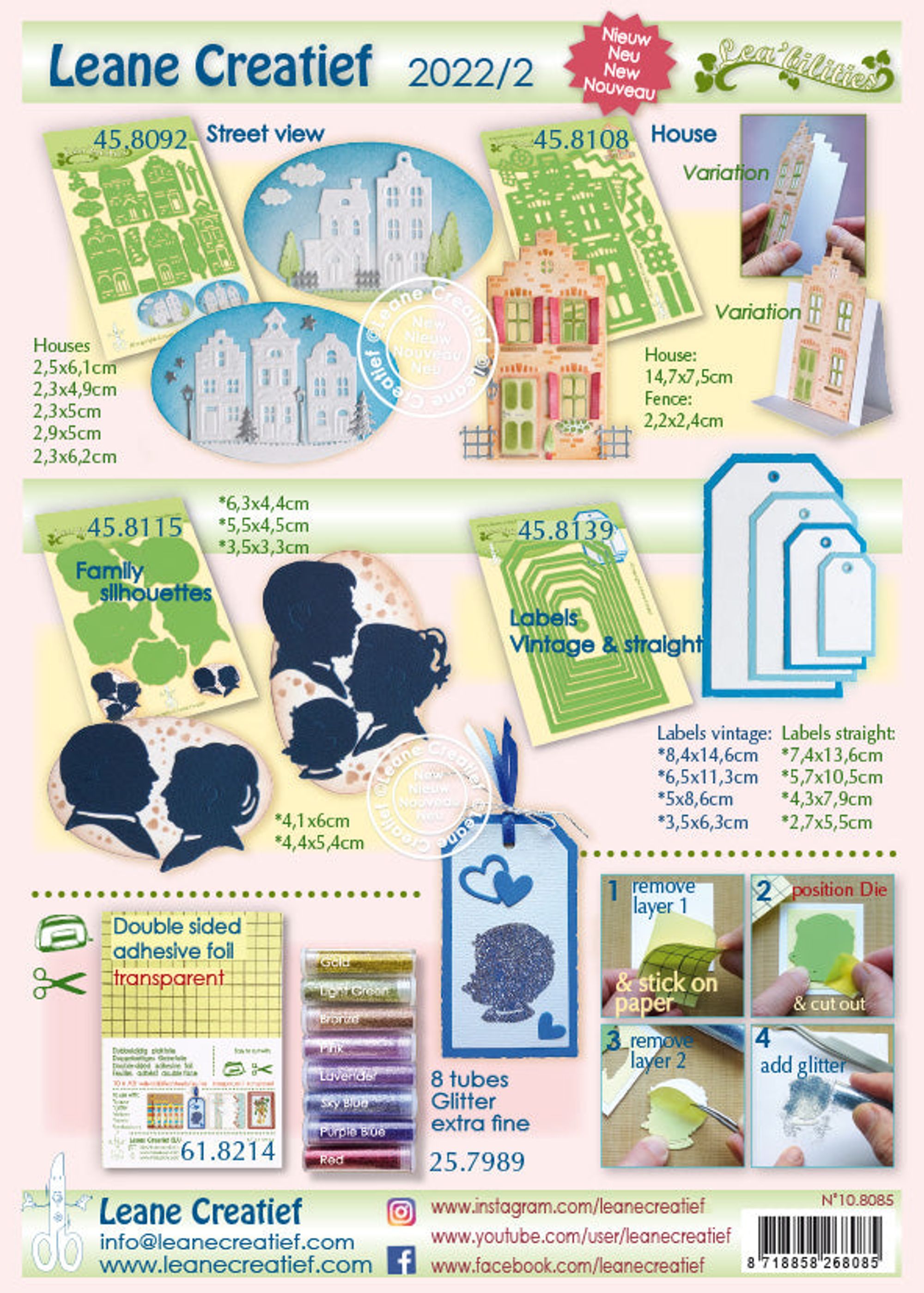 Leane Creatief A5 Leaflet With Overview New Collection 2022-2