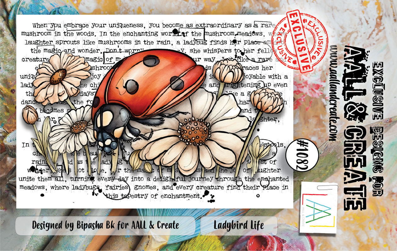 AALL and Create #1082 - A7 Stamp Set - Ladybird Life