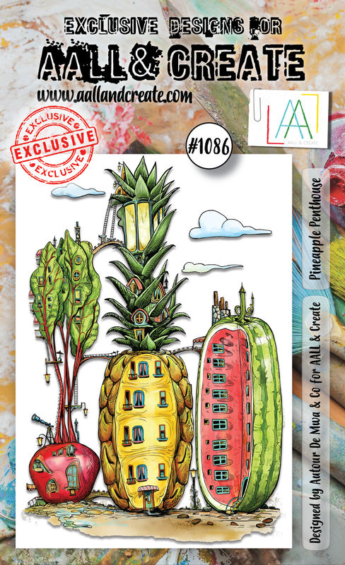 AALL and Create #1086 - A6 Stamp Set - Pineapple Penthouse