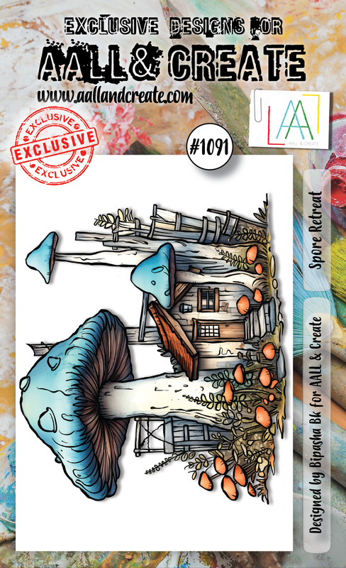AALL and Create #1091 - A6 Stamp Set - Spore Retreat