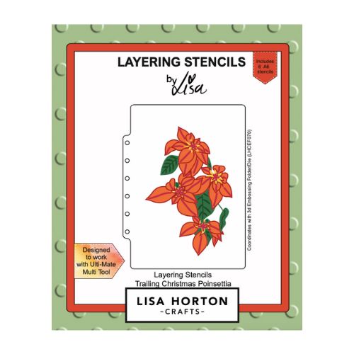 Layering Stencils - Trailing Christmas Poinsettia