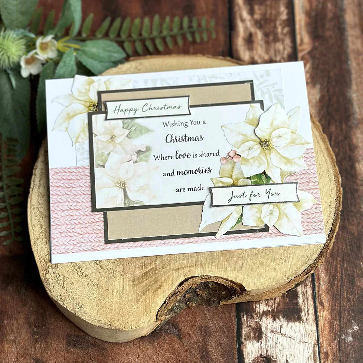 Die Cut Decoupage – Poinsettia and Christmas Tree (Pack Of 4)