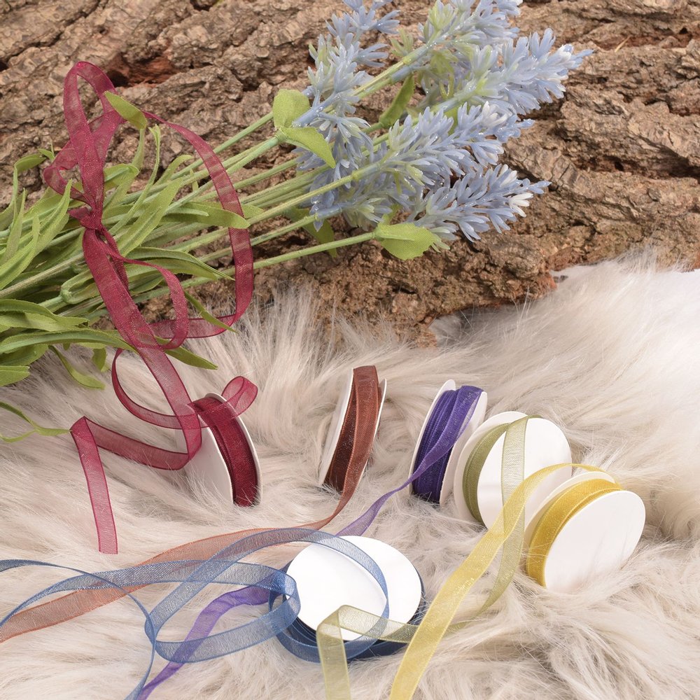 Vaessen Creative Organza Ribbon 6 Colours 6mmx2m Autumn