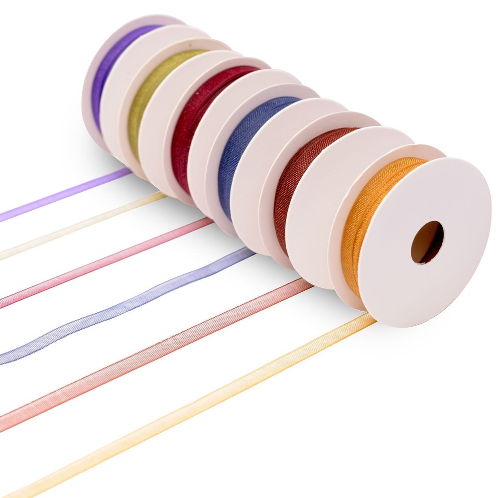 Vaessen Creative Organza Ribbon 6 Colours 6mmx2m Summer