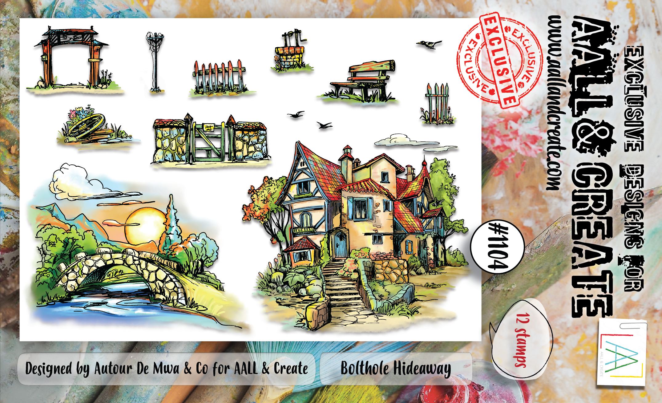 AALL and Create  A6 Stamp Set - 1104 - Bolthole Hideaway
