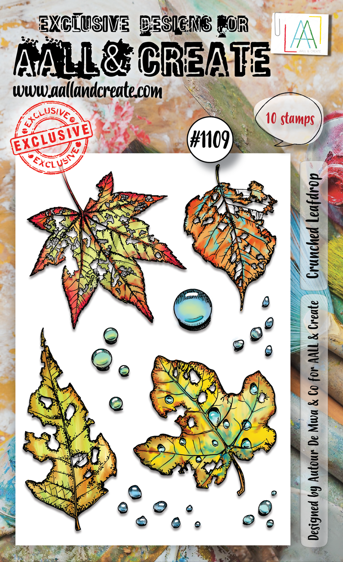 AALL and Create  A6 Stamp Set - 1109 - Crunched Leafdrop