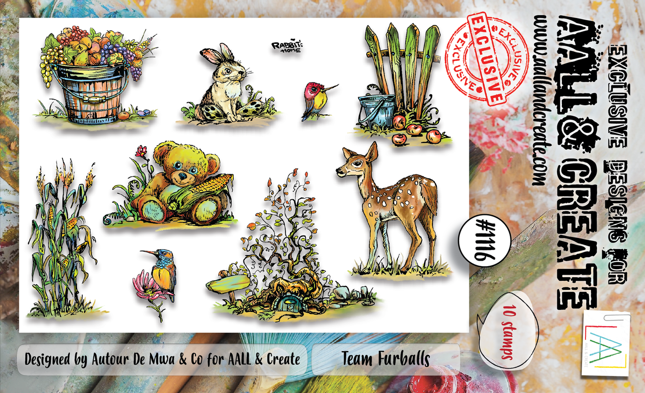 AALL and Create #1116 - A6 Stamp Set - Team Furballs