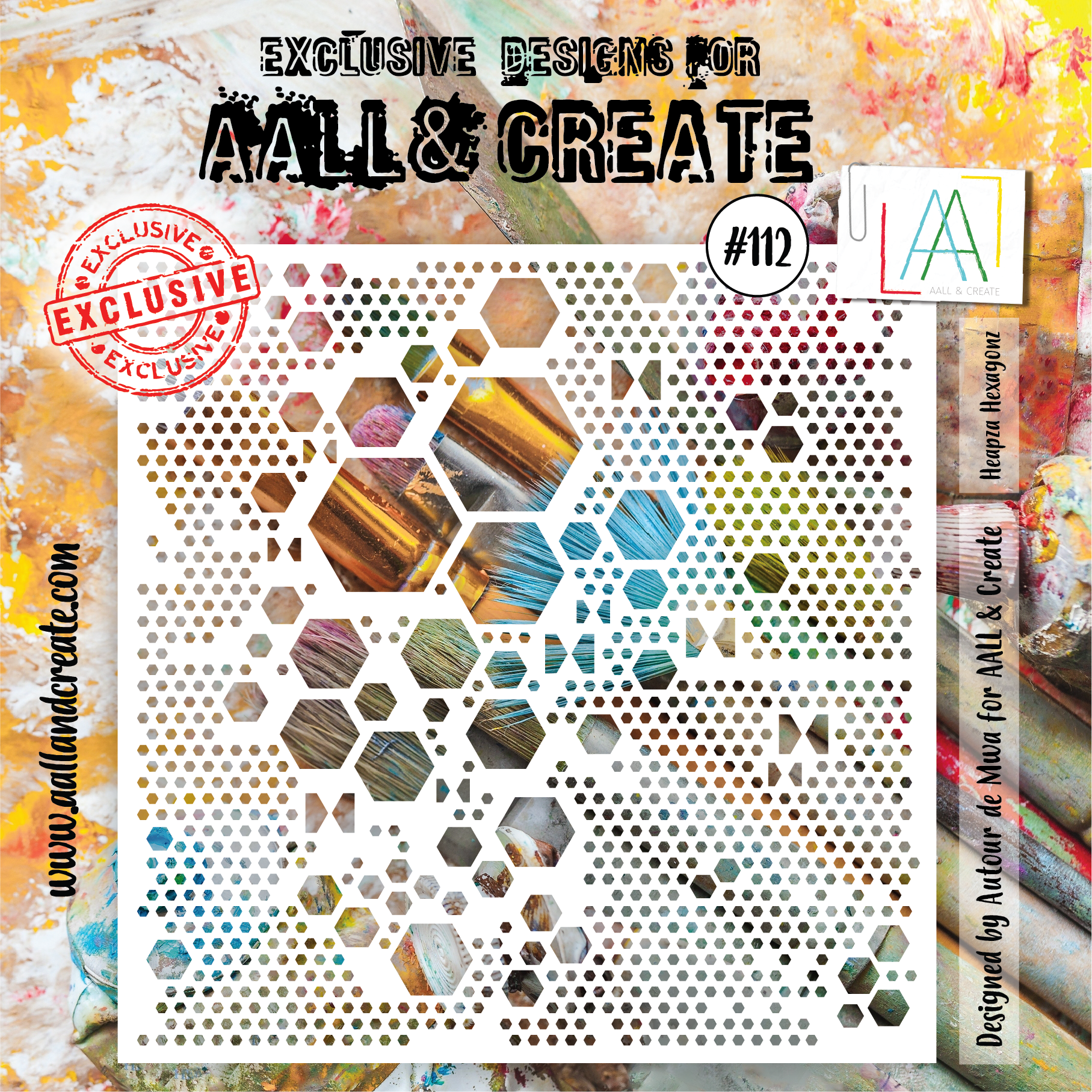 AALL and Create Stencil - 112 - Heapza Hexagonz