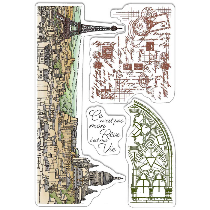 Ciao Bella Clear Stamp Set 4"X6" Notre Vie