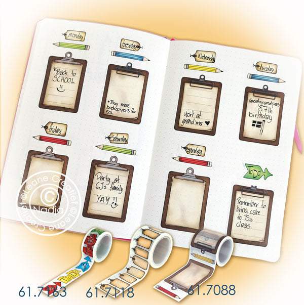 Washi Tape Clip Boards, 45mm X 5m