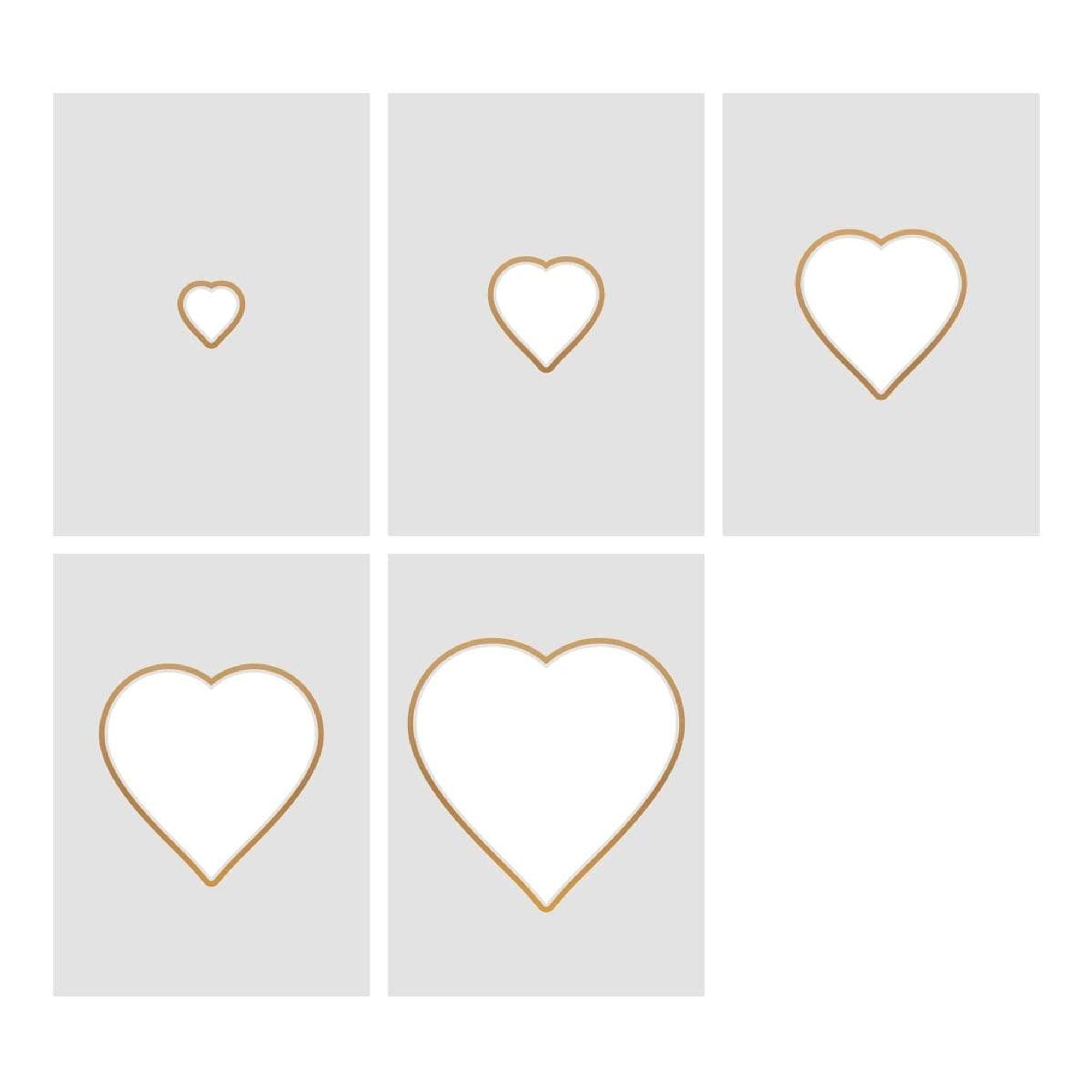 Cut, Foil and Emboss Nesting Negative Hearts - 104 x 103mm | 4 x 4in