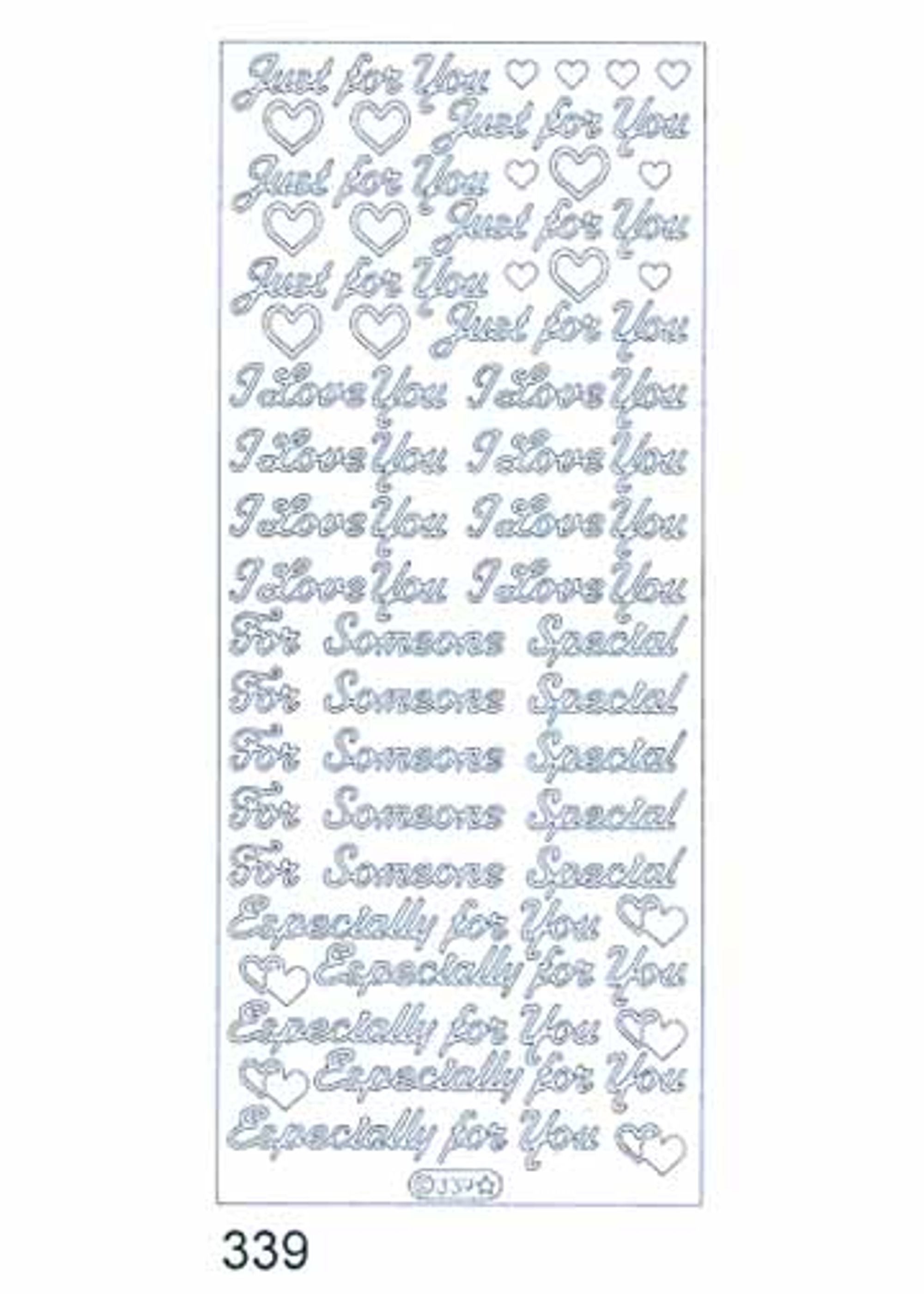 Deco Stickers - Just for you/I love you