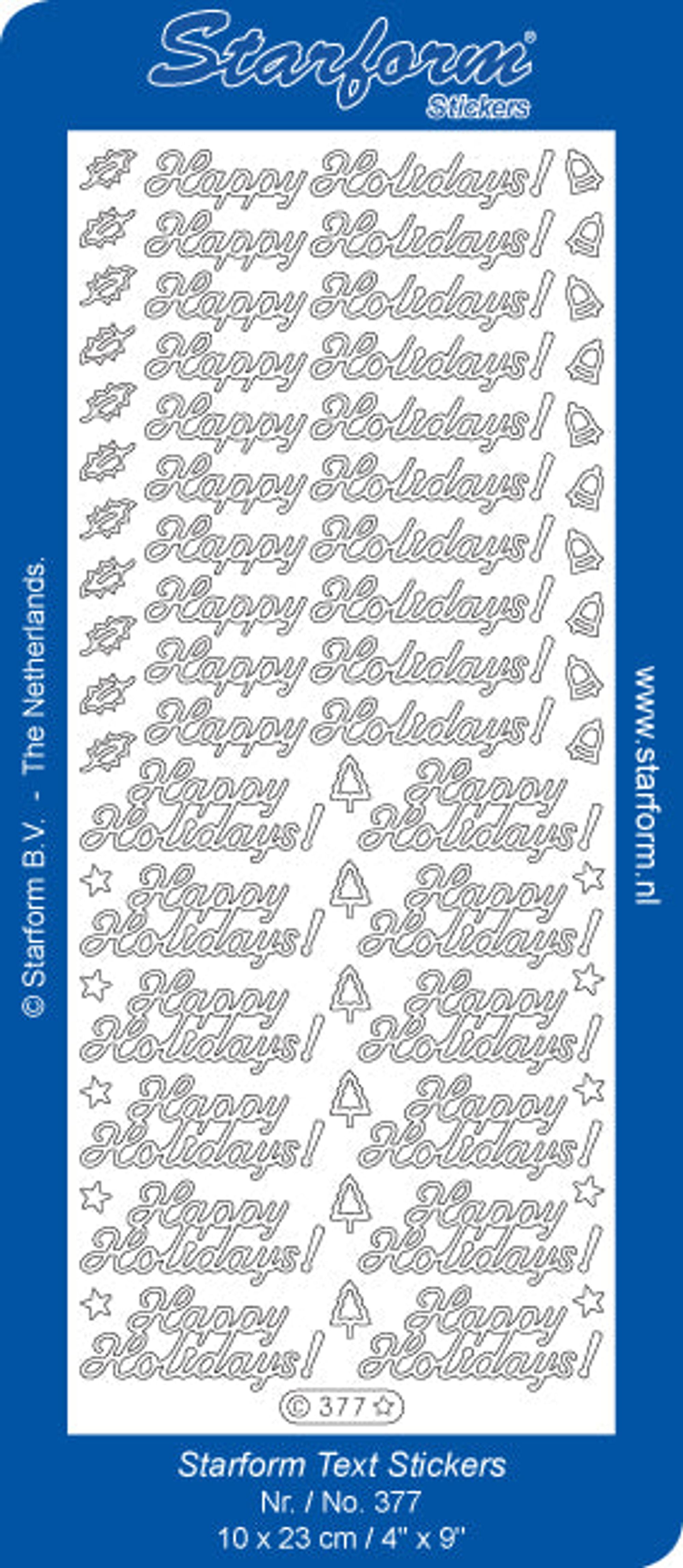 Deco Stickers - Text - Happy Holidays