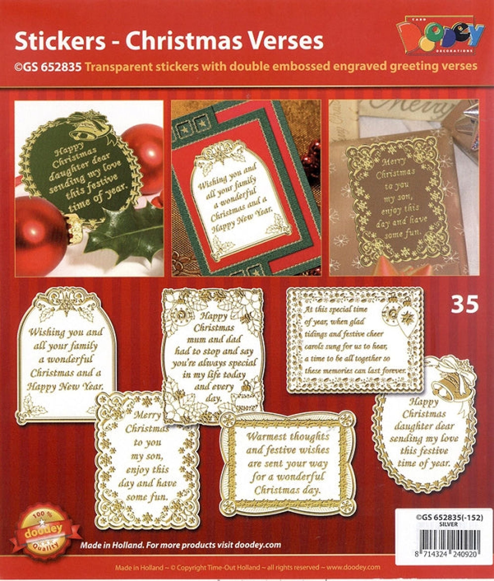 Christmas Poems & Verses  Gold/Silver