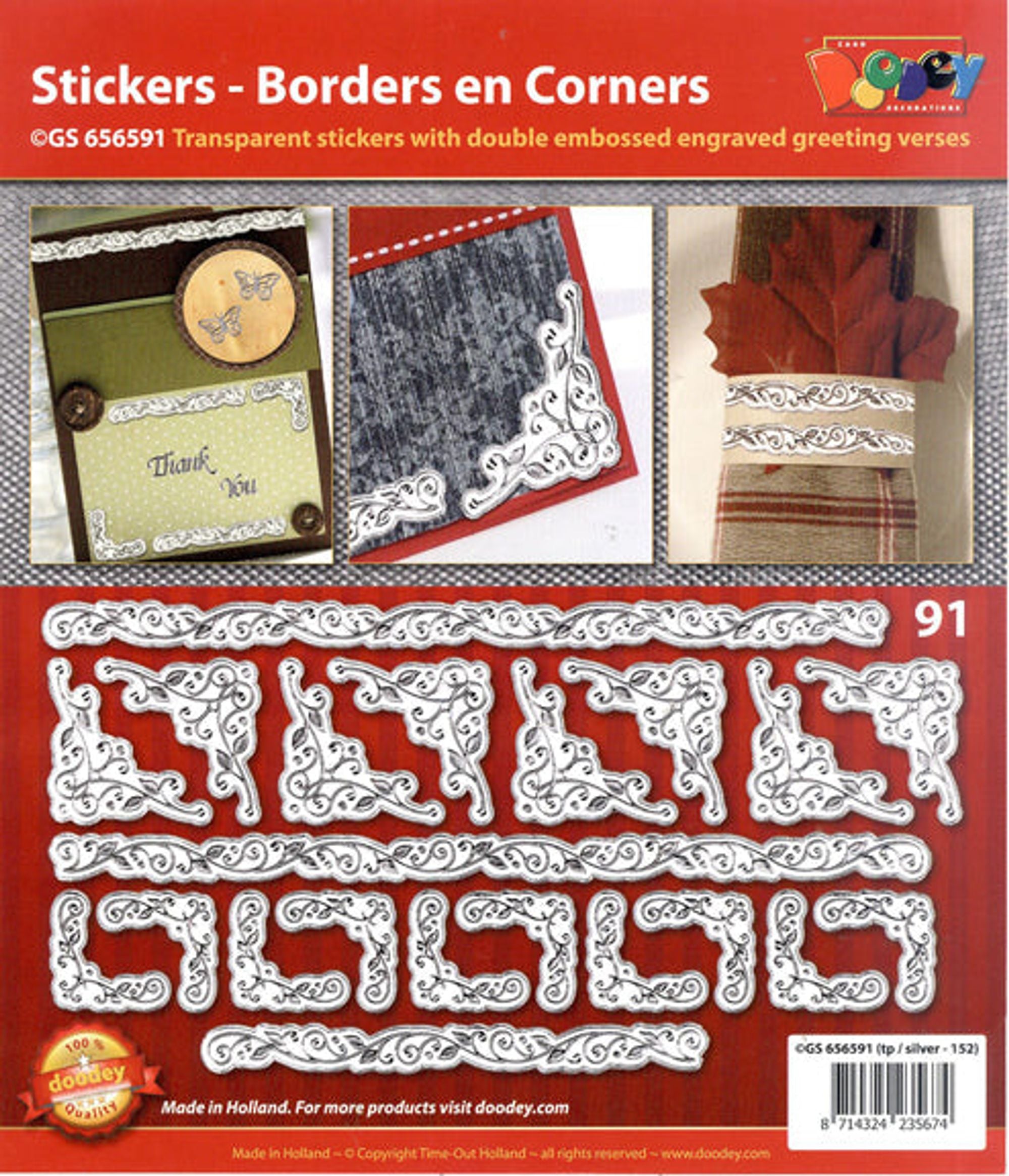 Stickers - Corners/Frames - Gold/Silver