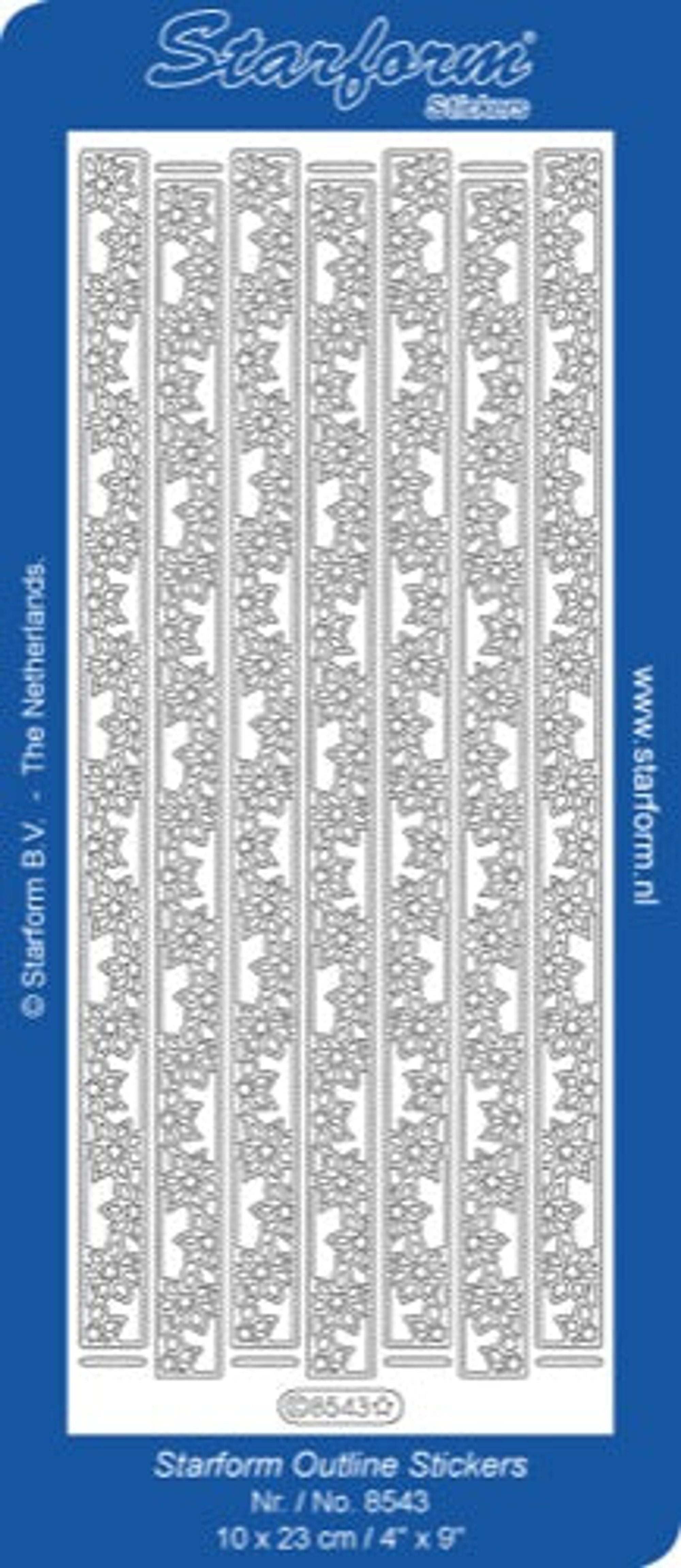 Deco Stickers - Ribbon Border-Poinsettia