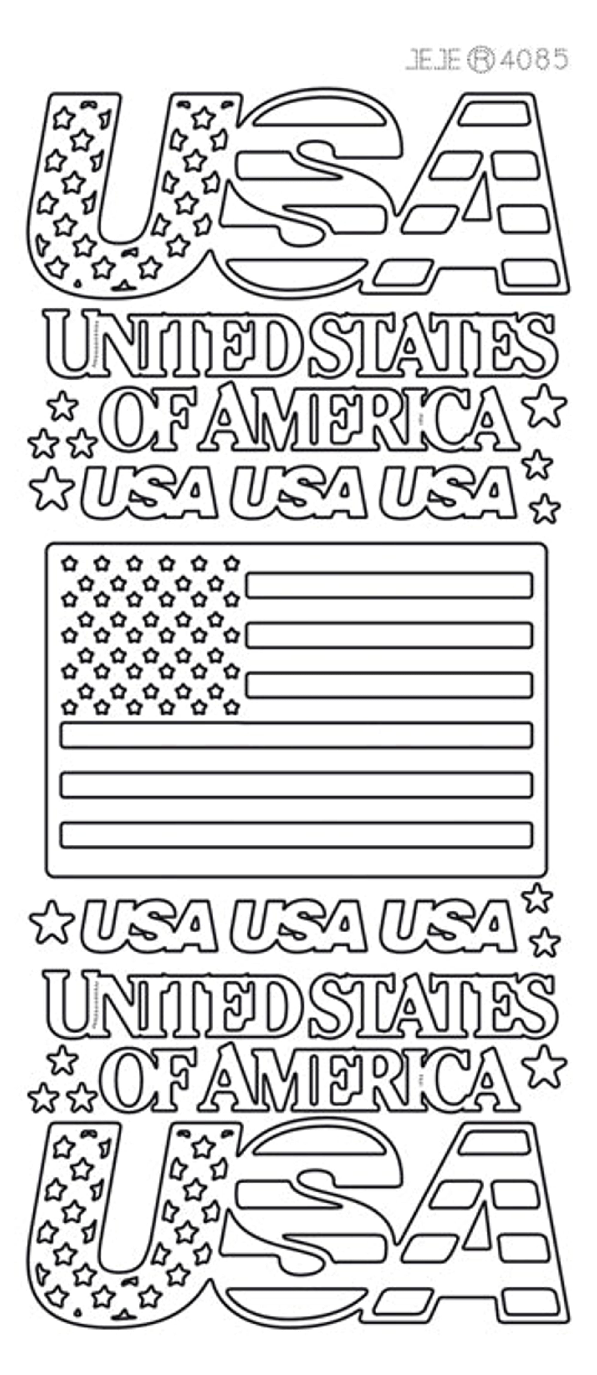 Peel-Off Stickers - USA