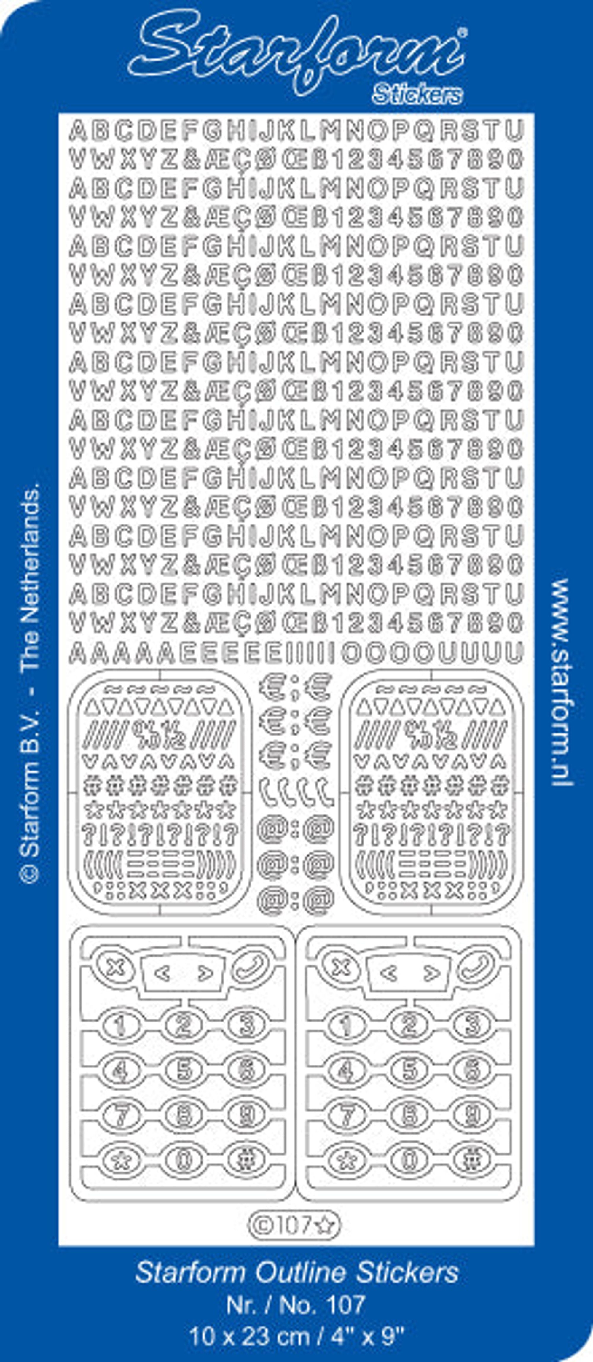 Deco Stickers - Alphabet / Mobile Phone