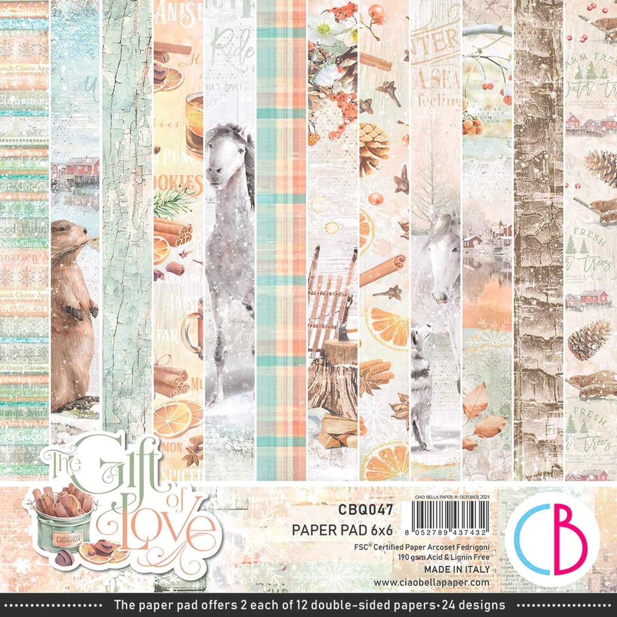 Ciao Bella | 1 Piece Rusted Cards Scrapbook Paper | Scrapbooking Paper | 12  x 12 inches | Mixed Media | Made In Italy | CBSS086