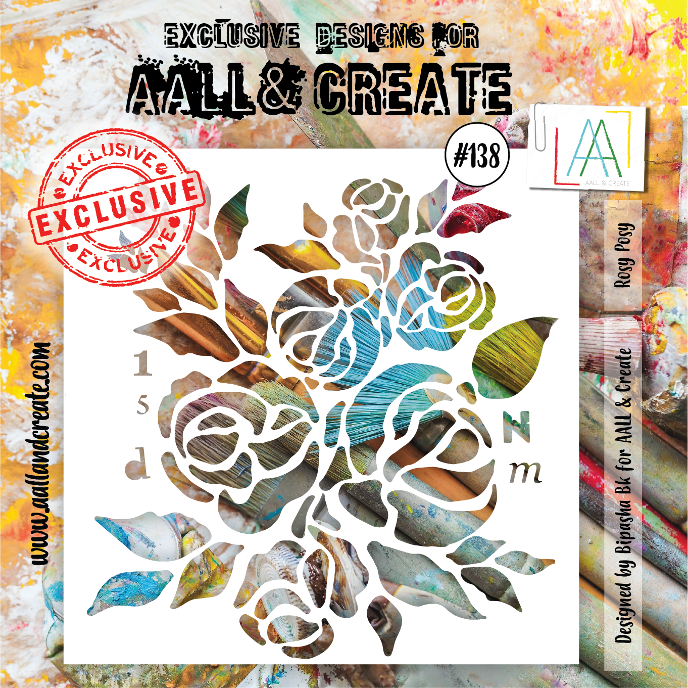 AALL and Create Stencil - 138 - Rosy Posy
