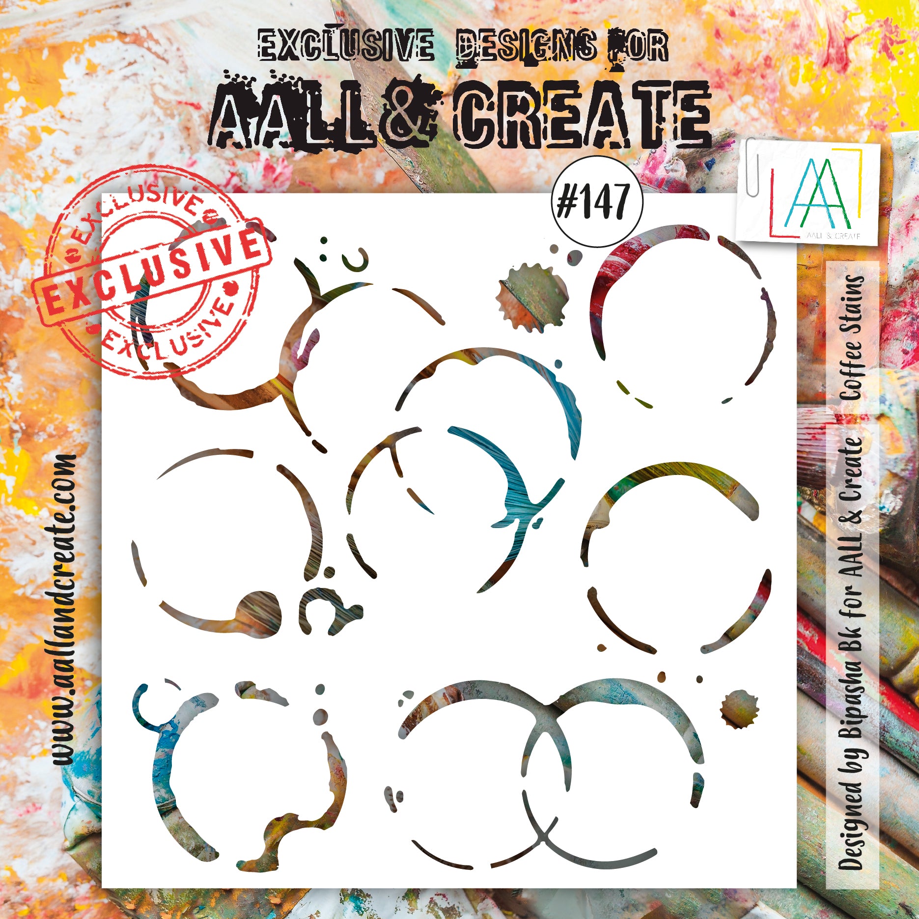 AALL and Create Stencil - 147 - Coffee Stains