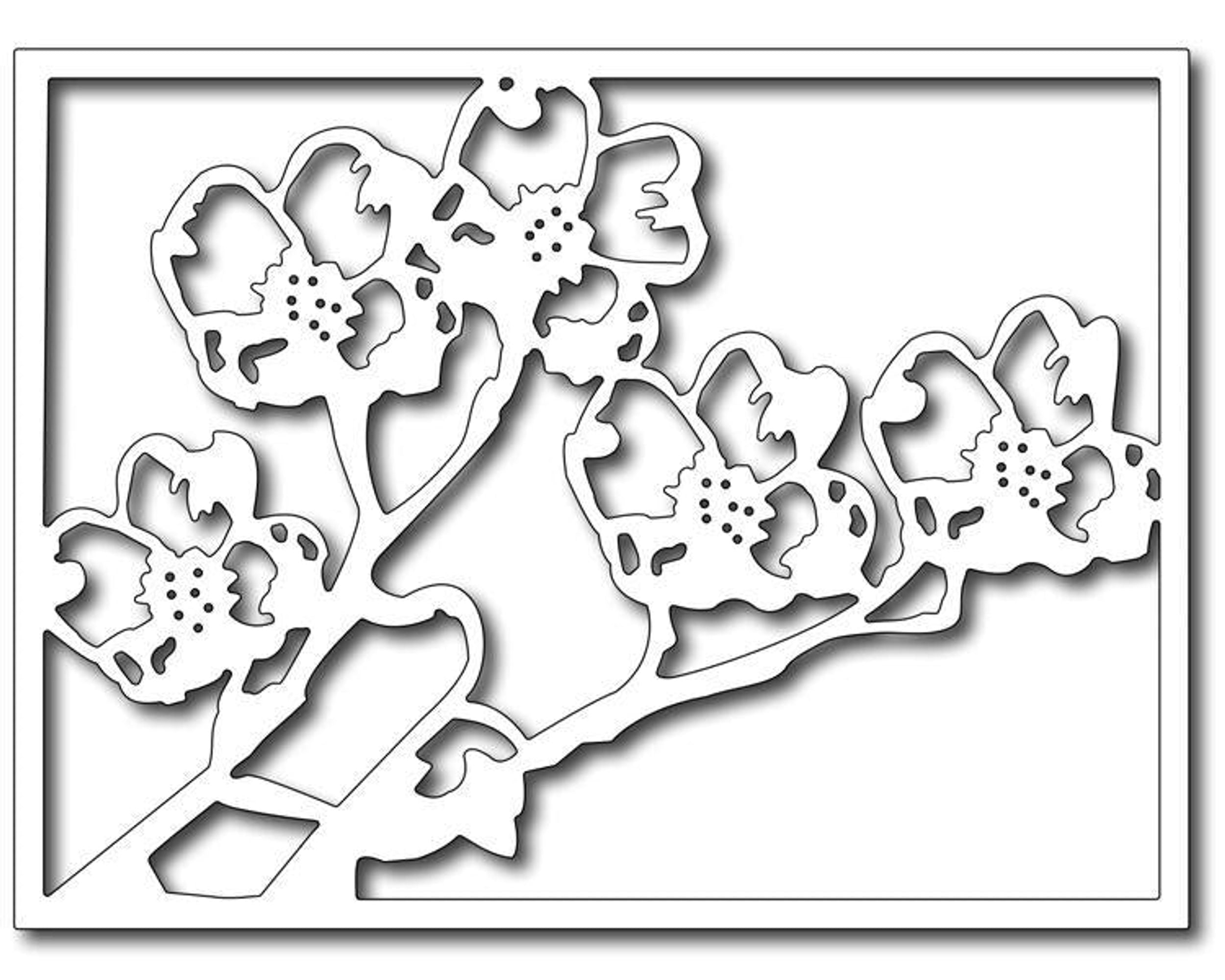 Frantic Stamper Precision Die - Sakura Blossom Card Panel