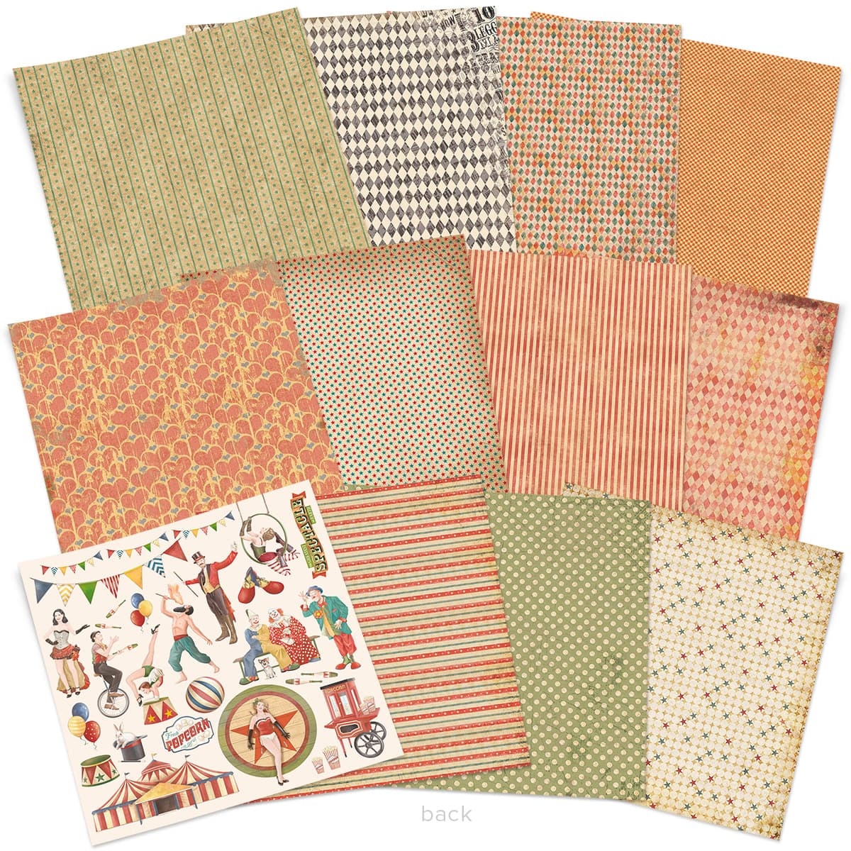 Ciao Bella The Greatest Show Paper Pad 12"x12" 12/Pkg