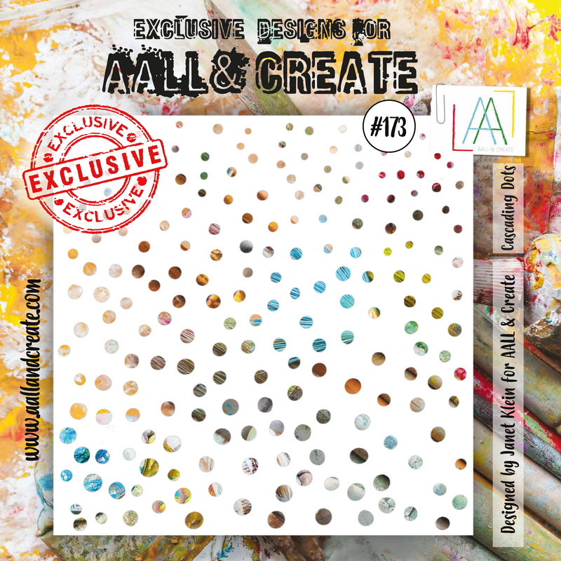AALL and Create 6"x6" Stencil - #173 - Cascading Dots