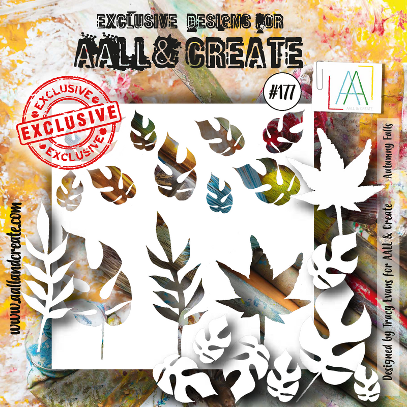 AALL and Create 6"x6" Stencil - #177 - Autumny Falls
