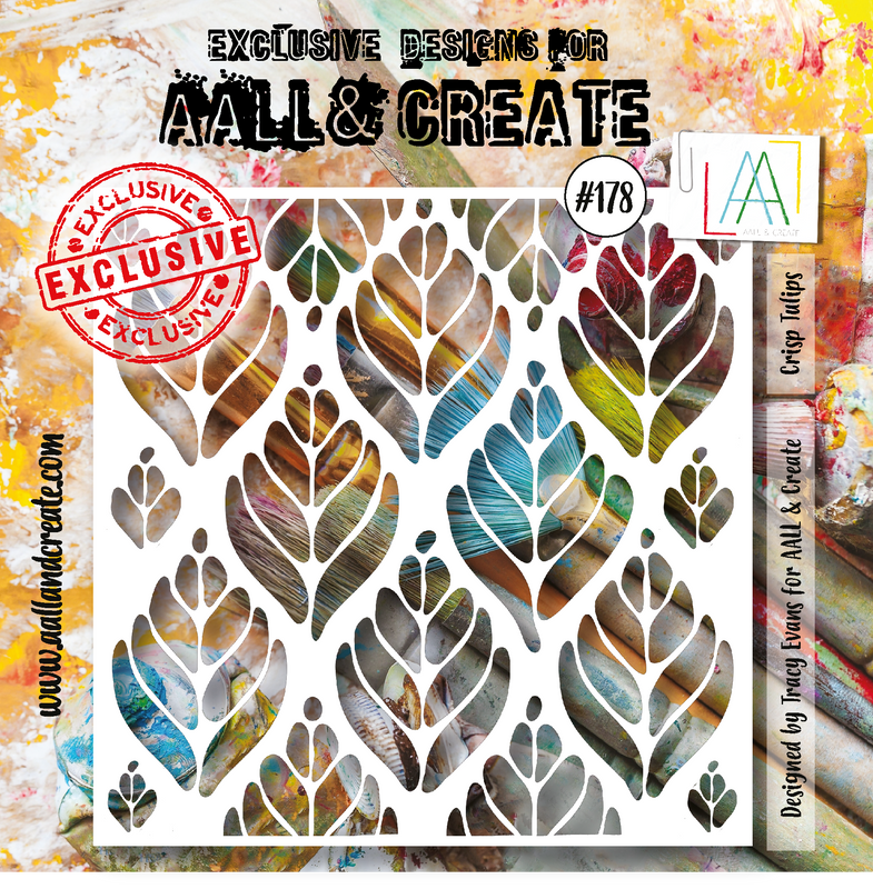 AALL and Create 6"x6" Stencil - #178 - Crisp Tulips