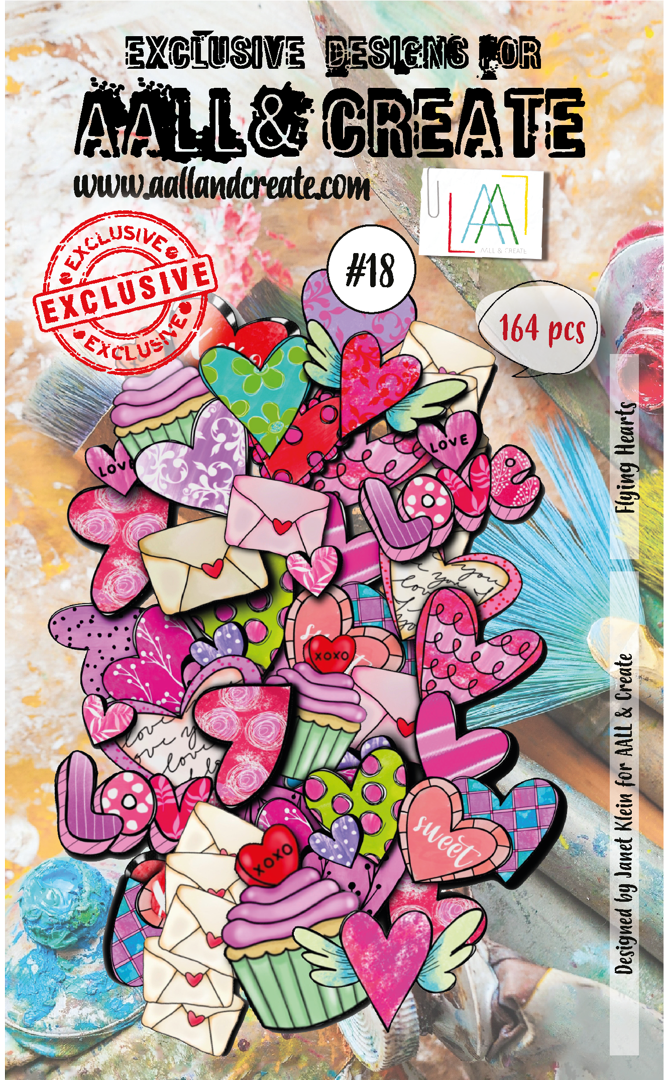 AALL and Create  Ephemera Die-Cuts - 18 - Flying Hearts