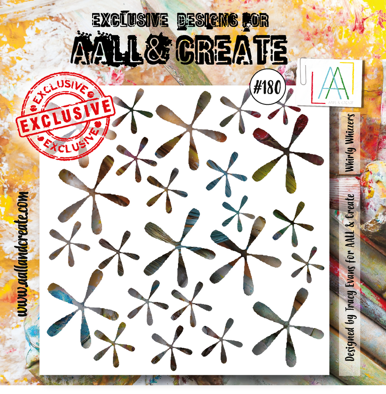 AALL and Create 6"x6" Stencil - #180 - Whirly Whizzers