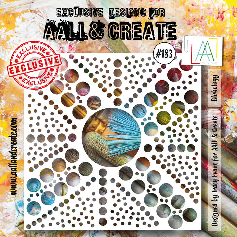 AALL and Create #183 - 6"x6" Stencil - Blobology