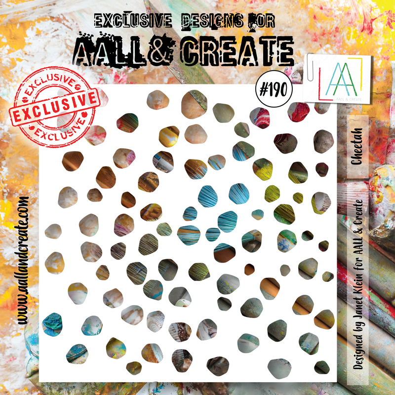 AALL and Create #190 - 6"x6" Stencil - Cheetah