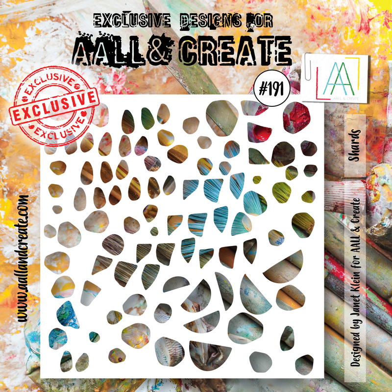 AALL and Create #191 - 6"x6" Stencil - Shards