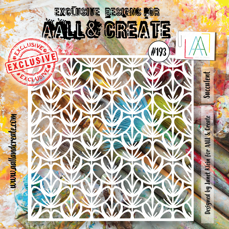 AALL and Create #193 - 6"x6" Stencil - Succulent