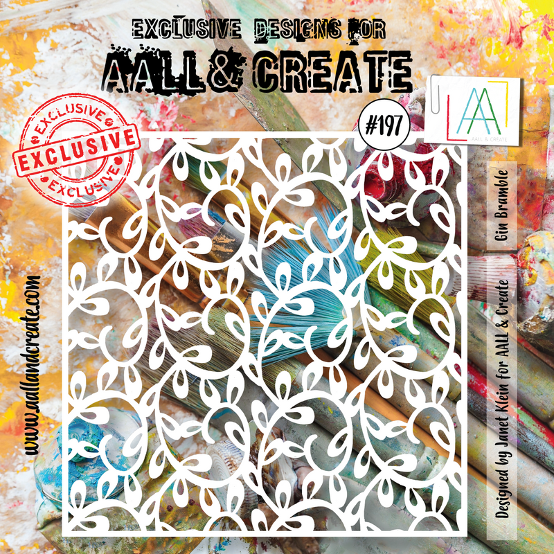 AALL and Create #197 - 6"x6" Stencil - Gin Bramble