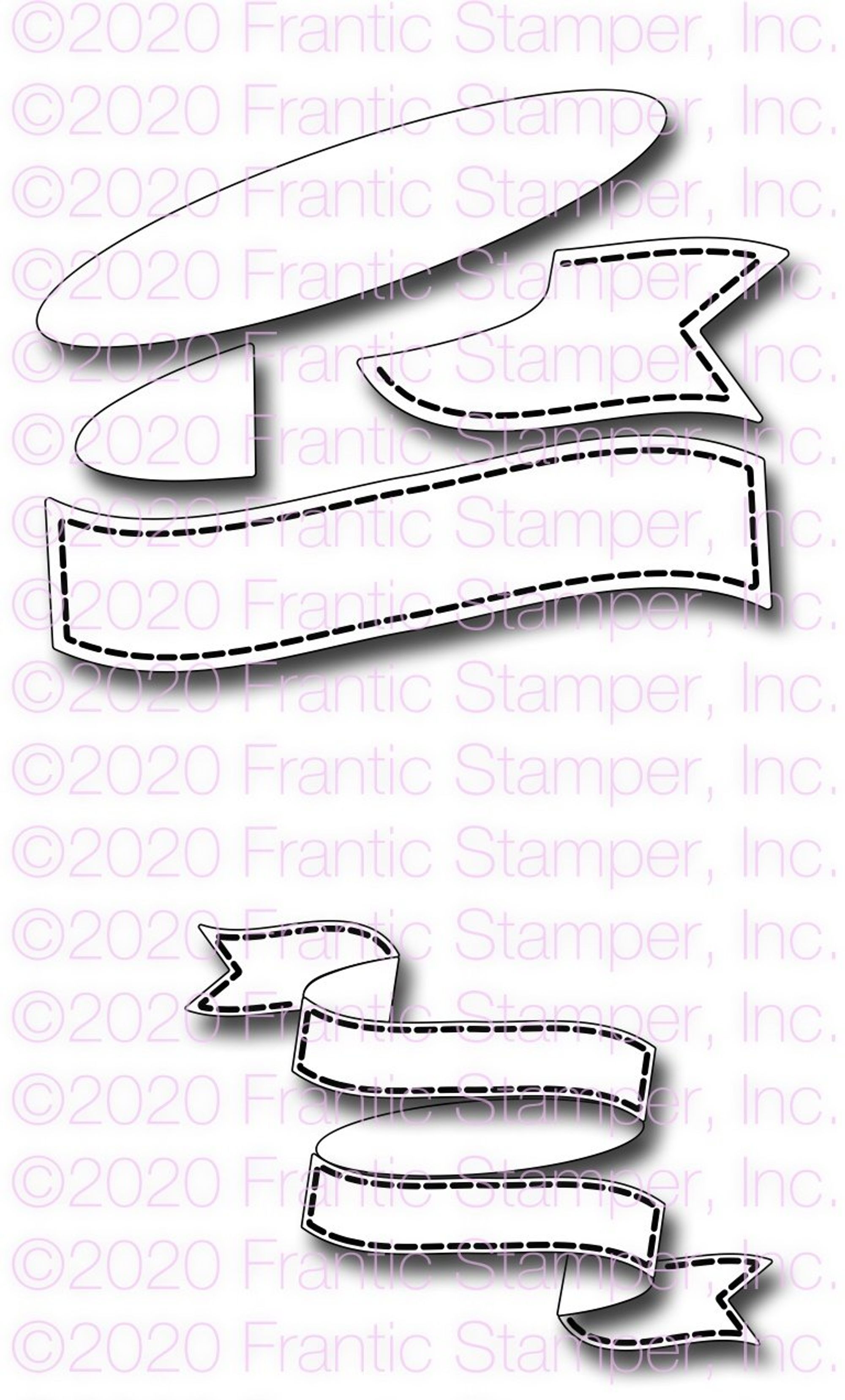 Frantic Stamper Precision Die - Stacked Banner Builder