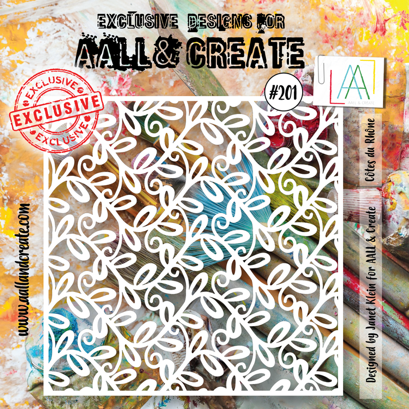 AALL and Create #201 - 6"x6" Stencil - Côtes du Rhône