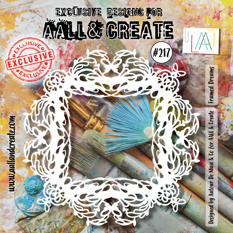 AALL and Create #217 - 6"x6" Stencil - Framed Dreams